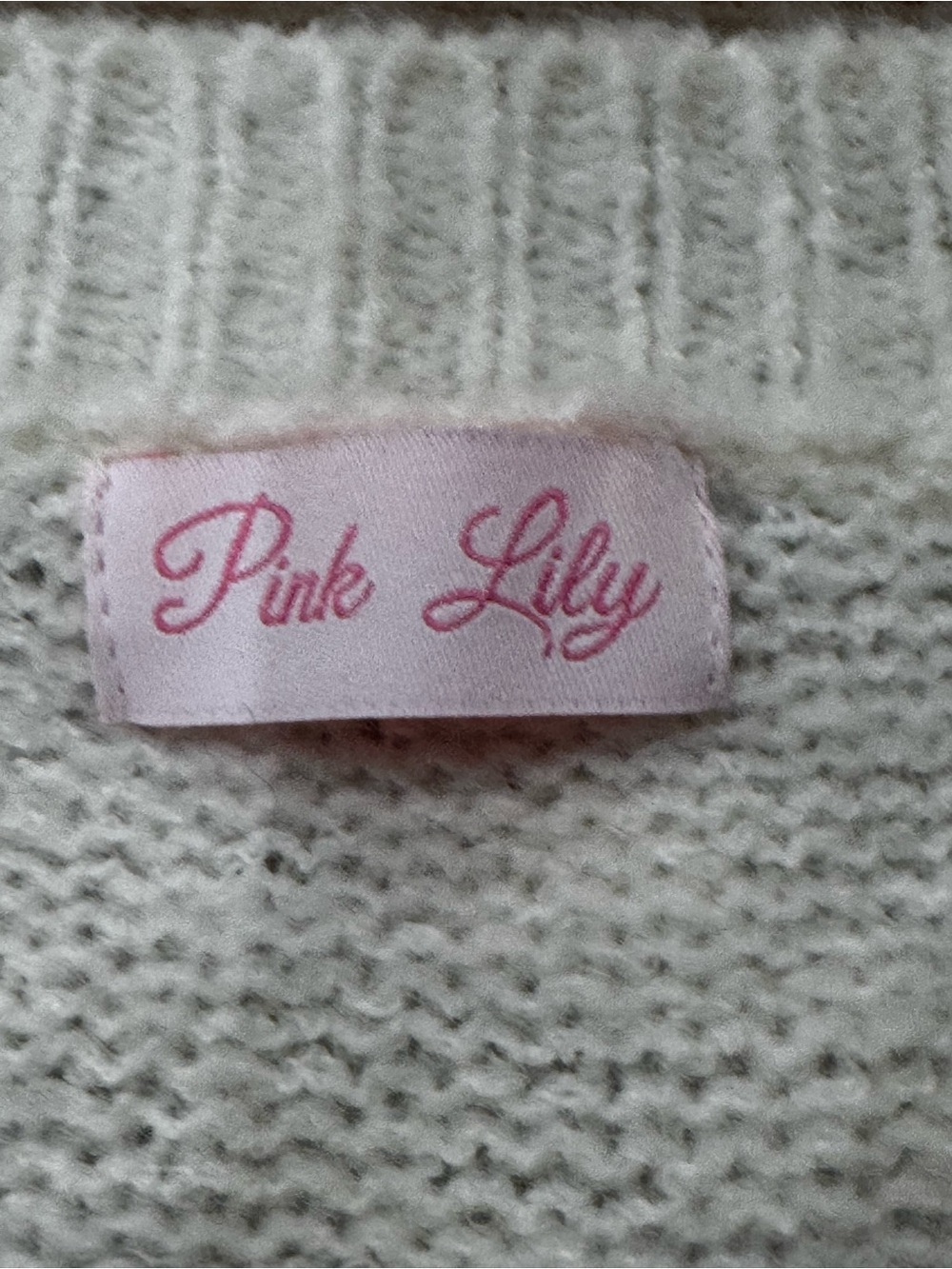 Pink Lily Fringe Sweater Ivory Olive Green Striped Boho Crewneck - Picture 4 of 6